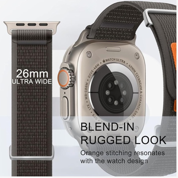 NWT Trail Loop Sport Band - Apple Watch Band Adjustable Velcro Nylon Strap - Picture 3 of 14